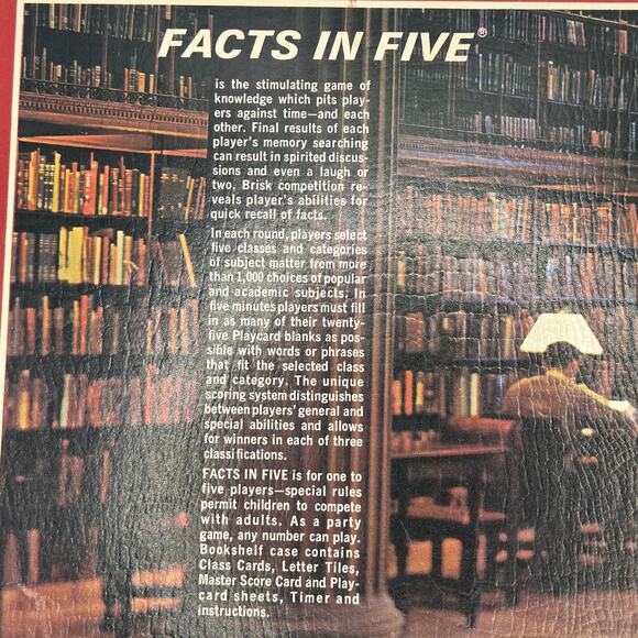 Vintage 1967 3M Facts in Five Board Game Complete – The Game of Knowledge - Picture 13 of 16